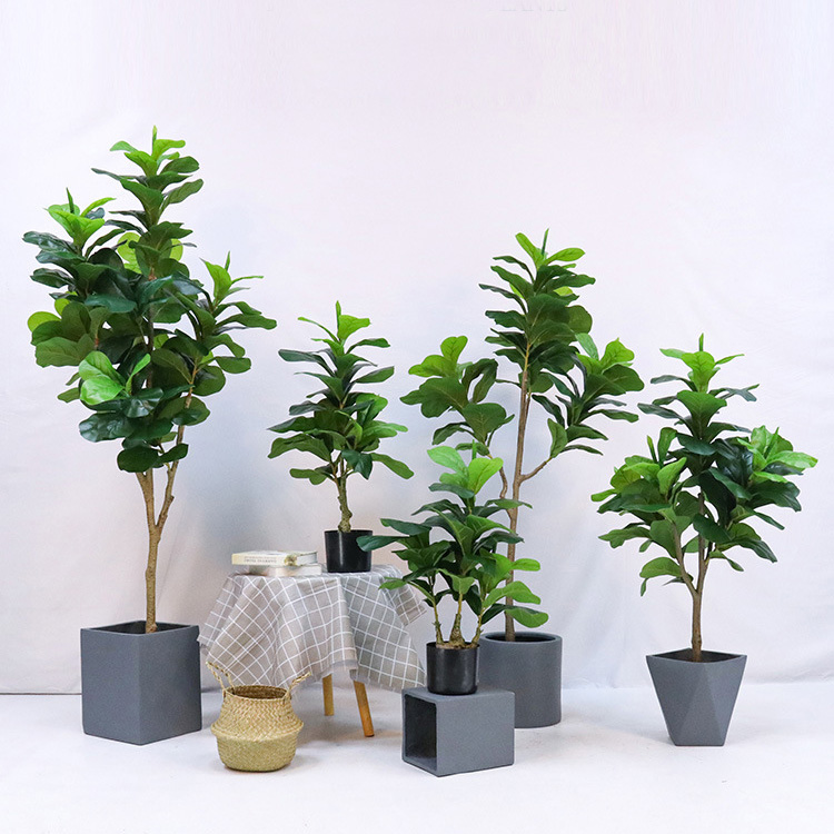 Artificial Plastic Potted Plan - Ficus Lyrata Tree 评论和价格