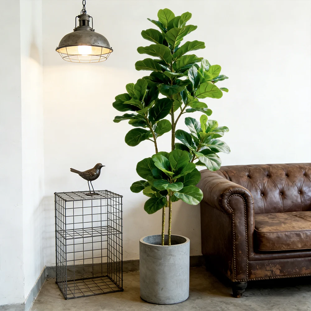 64/122cm Artificial Fiddle Fig - Ficus Lyrata Tree 评论和价格