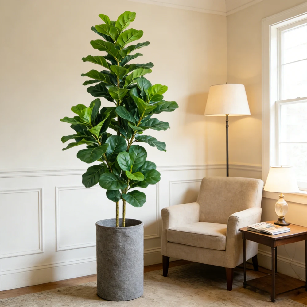 64/122cm Artificial Fiddle Fig - Ficus Lyrata Tree 评论和价格